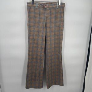 PAUL FRANK plaid brown houndstooth dress suit slack tweed khaki Womans Size 3 7P